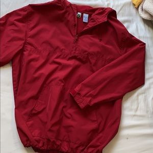 Red Jacket Zip Up Windbreaker